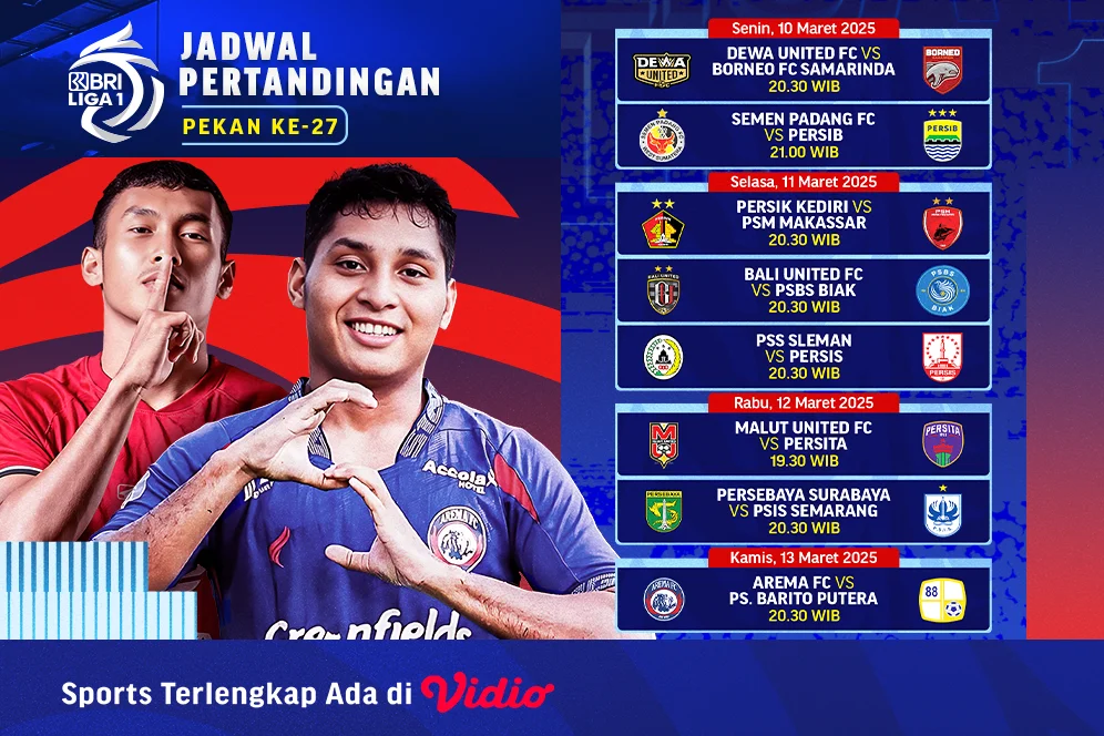 Jadwal Siaran Langsung BRI Liga 1 Pekan 27, Laga Seru Pekan Ini